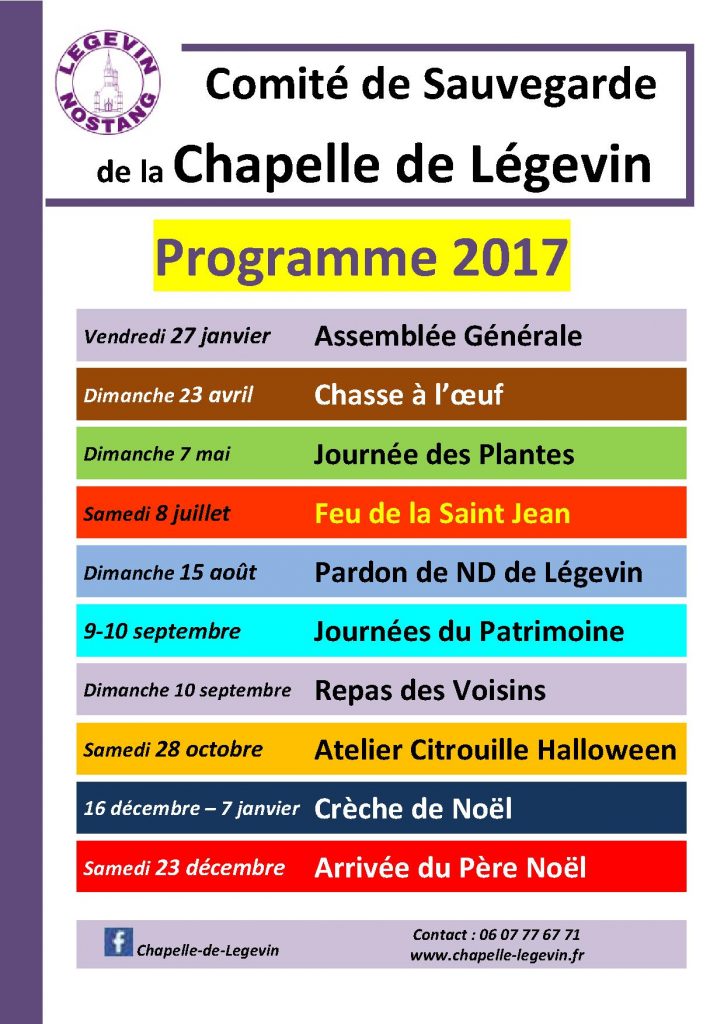 calendrier 2017