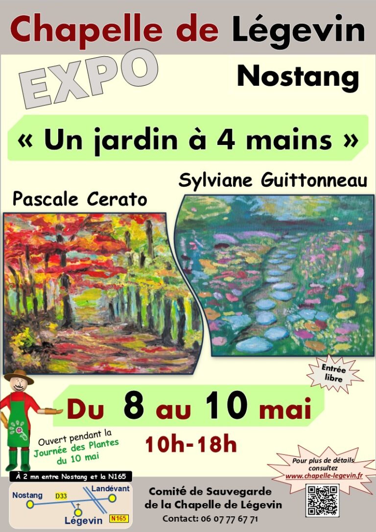 8 mai au 10 mai – Exposition d&rsquo;art « Un jardin à 4 mains » – 10h-18h