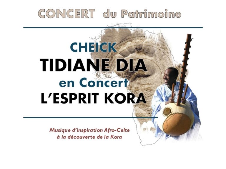 Concert du Patrimoine – 20 septembre, 17h – Cheick TIDIANE DIA, l&rsquo;Esprit KORA –